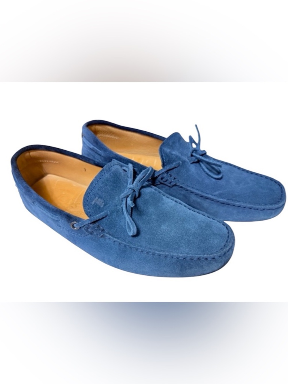 Tod’s Gommino Blue Suede Driving Loafers Men’s 7 Italy